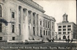 Court House and Santa Rosa Postcard