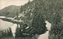 Scenery Along Russian River Rio Nido, CA Postcard Postcard Postcard