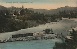 Bathing Beach Guerneville, CA Postcard Postcard Postcard