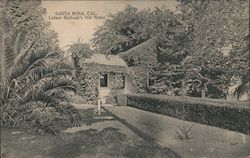 Luther Burbank's Old Home Postcard