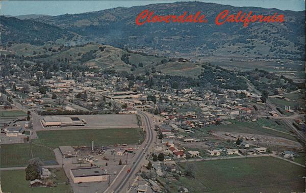 Air view of Cloverdale California