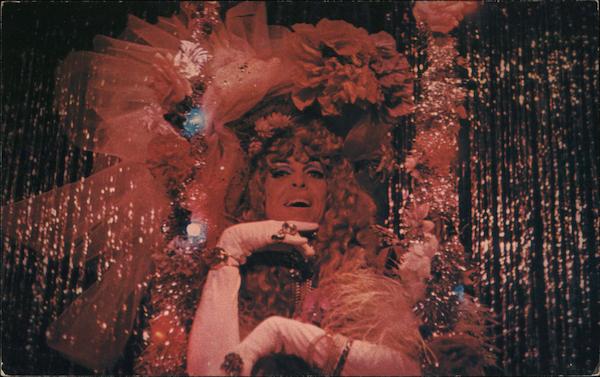 San Francisco swings with Charles Pierce, female impersonator on stage California