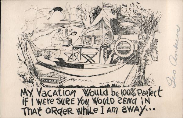 Trupak Oven Baked Beans. Camp Trupak cartoon Advertising