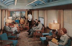 The Sun Lounge Club Car - Silver Meteor, Seaboard Railroad Trains, Railroad Postcard Postcard Postcard