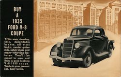 Perry Motors. Buy a 1935 Ford V-8 Coupe. Postcard