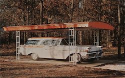 Silver-top Car Ports - 1958 Mercury Wagon White Marsh, MD Advertising Postcard Postcard Postcard