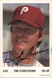 Tim Cocoran #22 Philadelphia Phillies baseball player. signed Postcard