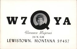 W7QYA - Florence Majerus, 314 N. Elm Postcard