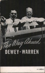 Thomas E. Dewey and Earl Warren. The Way Ahead. Dewey-Warren Postcard