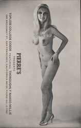 Pierre's presents Topless College Coeds. Thoroughly naked Millie Postcard
