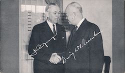 Dwight D. Eisenhower and J. Arthur Younger Postcard