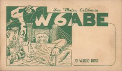 Radio W6ABE Postcard