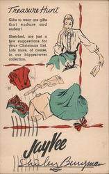 JayVee Treasure Hunt. Sketched are just a few suggestions for your Christmas List. Postcard