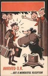 Boy Scout. Arrived O.K. Got a wonderful reception. Postcard