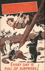"Every Day is Full of Surprises!" - No. 3067A Boy Scouts of America Postcard