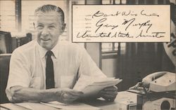 Best Wishes George Murphy United States Senator. Re-election Postcard