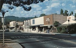 Village of Saratoga, drug store, 25 mile speed limit sign Postcard