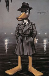 Bogart Duck, by Neon Park - Casablanca Postcard