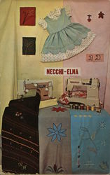 Jones Sewing Maching Company. Necchi-Elna Sewing Circle Pasadena, CA Postcard Postcard Postcard