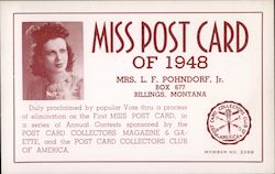 Miss Postcard of 1948. Mrs. L. F. Pohndorf, Jr Postcard