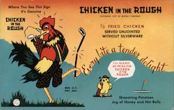 Chicken in the Rough contest card Postcard