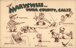 Marysville, Yuba County, Calif. sports, signed Stan Q. Gelling California Stan Gelling Postcard Postcard Postcard