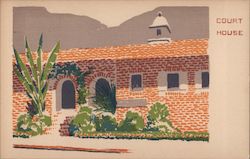 Topanga Court House - Serigraph California Postcard Postcard Postcard