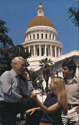 Senator Alfred E. Alquist at State Capitol. Re-election Postcard