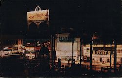 San Diego Plaza at Night Postcard