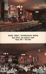 Hotel Treat, Stagecoach room San Andreas, CA Postcard Postcard Postcard