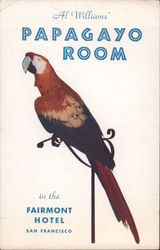 Al Williams' Papagayo Room in the Fairmont Hotel Postcard
