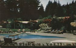 Brookside Lodge pool Guerneville, CA Postcard Postcard Postcard