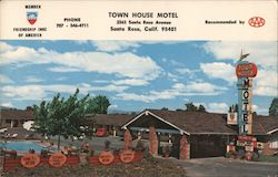 Town House Motel Postcard