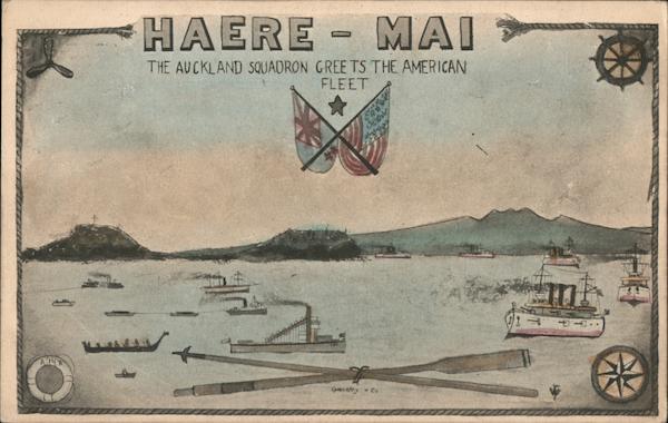 Haere-Mai The Auckland squadron greets the American Fleet New Zealand