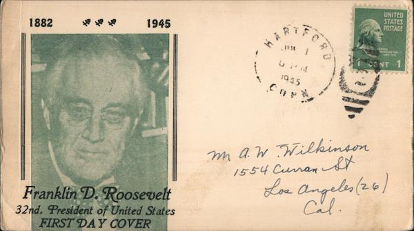 Franklin D. Roosevelt First Day Cover First Day Covers