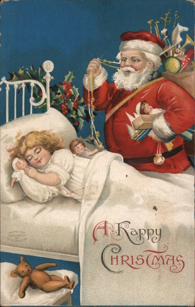 A Happy Christmas Ellen Clapsaddle Santa Claus