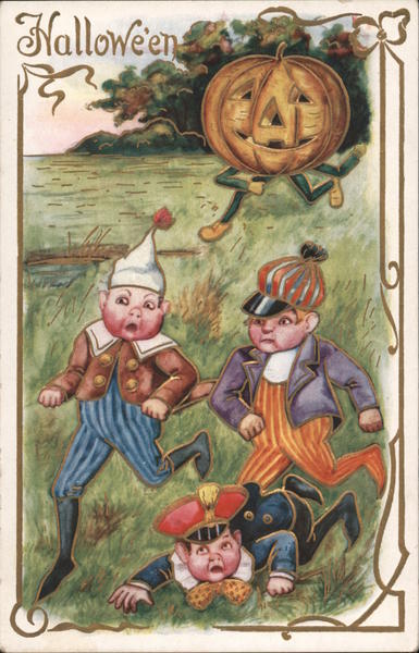 Hallowe'en (jack o' lantern chasing boys) Halloween