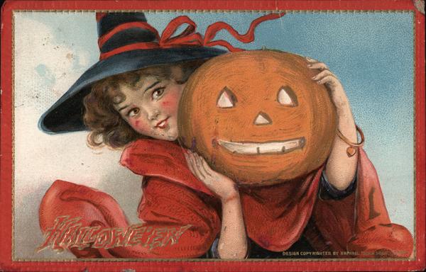 Halloween (girl with pumpkin)
