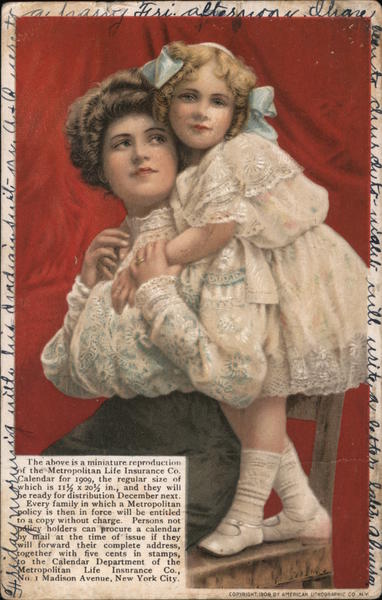Mother and child from the Metropolitan Life Insurance calendar