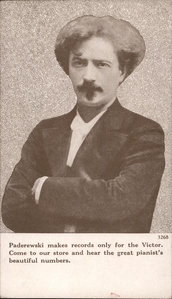Paderewski makes records only for the Victor. Come to our store and hear the great pianist's beautiful numbers
