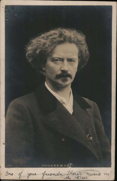 Paderewski - photo portrait Composers