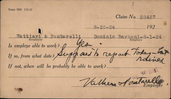 London Guarantee & Accident Co., Ltd. Claim Card Postal Cards & Correspondence