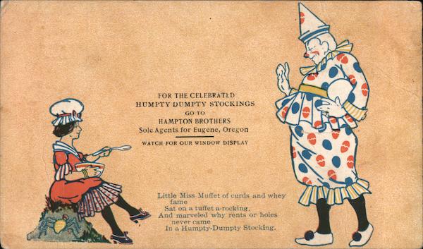 For The Celebrated Humpty Dumpty Stockings go to Hampton Brothers