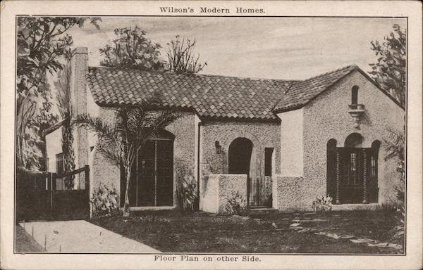 Wilson's Modern Homes. Floor Plan on other side Advertising