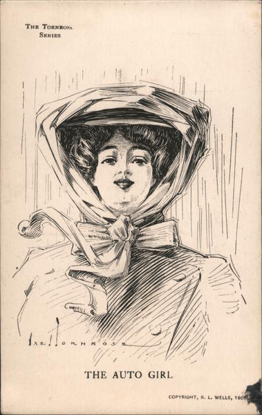 The Auto Girl signed Axel Tornrose Artist Signed