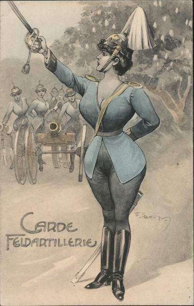 Carde Feldartillerie Artist Signed