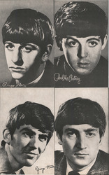 Set of 4: The Beatles Postcard
