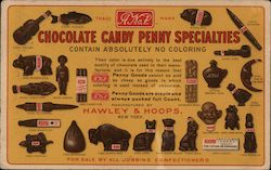 Hawley & Hoops. Chocolate Candy Penny Specialties. Postcard