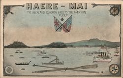 Haere-Mai The Auckland squadron greets the American Fleet New Zealand Great White Fleet Postcard Postcard Postcard