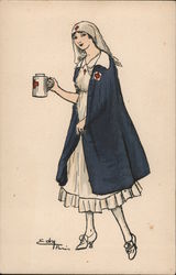Red Cross nurse Postcard